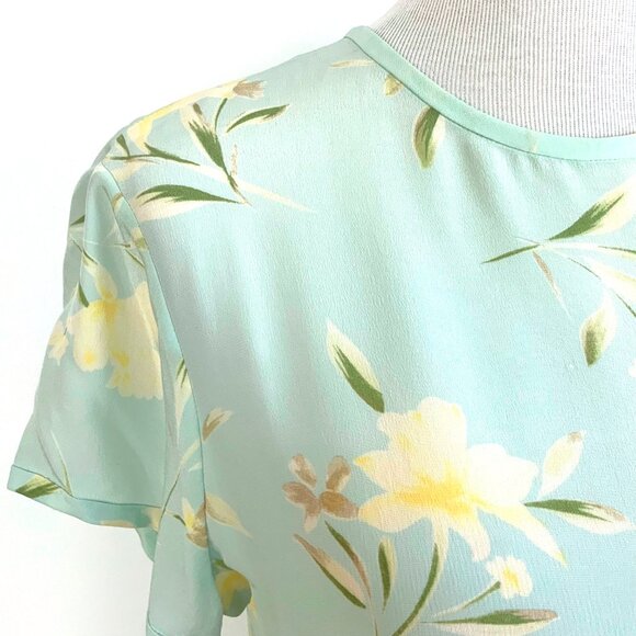 Vintage 100% Silk Maxi Floral Romantic Cottagecore Dress By Rena Rowan Sz 14P - Picture 6 of 16